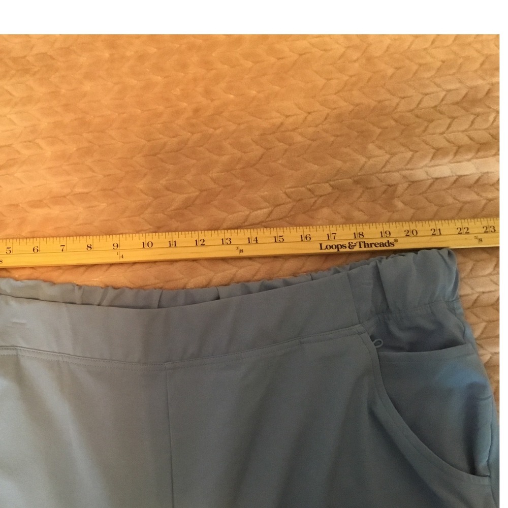 ClimateRight by Cuddl Duds Womens 3X Light Blue Elastic Waist Pocket Pants - Picture 5 of 6